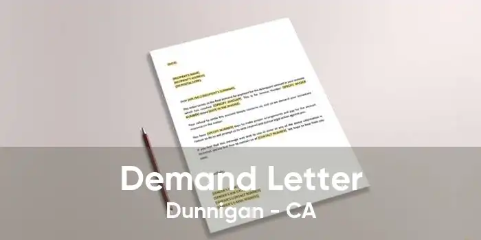 Demand Letter Dunnigan - CA