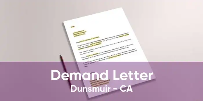 Demand Letter Dunsmuir - CA