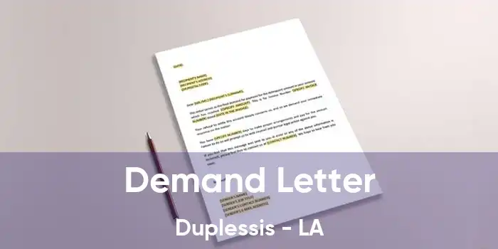  Demand Letter Duplessis - LA