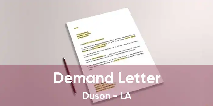 Demand Letter Duson - LA