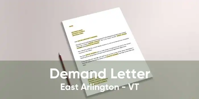Demand Letter East Arlington - VT