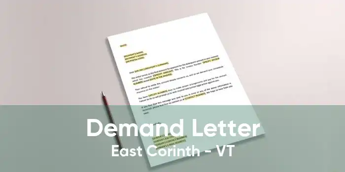 Demand Letter East Corinth - VT