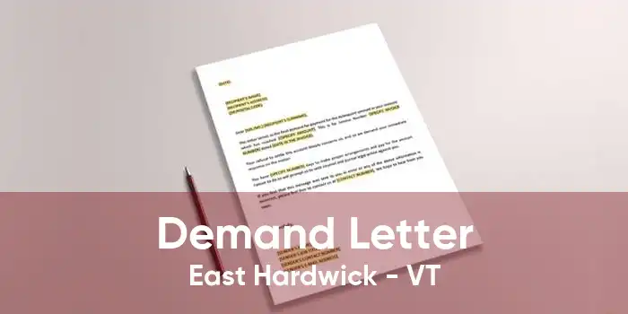Demand Letter East Hardwick - VT