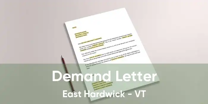 Demand Letter East Hardwick - VT