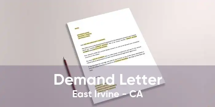Demand Letter East Irvine - CA