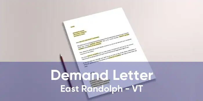 Demand Letter East Randolph - VT