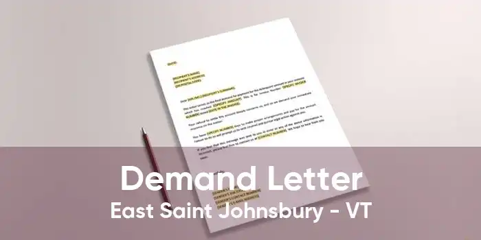 Demand Letter East Saint Johnsbury - VT