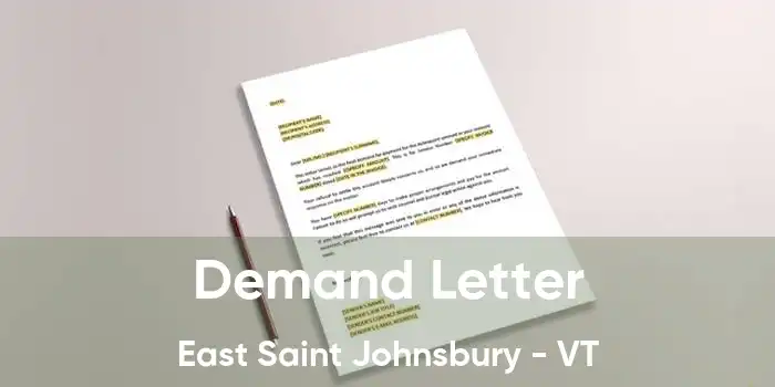 Demand Letter East Saint Johnsbury - VT