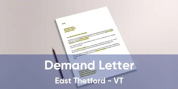 Demand Letter East Thetford - VT