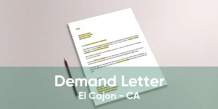Demand Letter El Cajon - CA