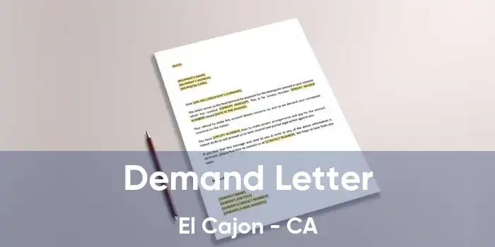 Demand Letter El Cajon - CA