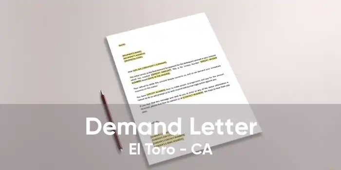 Demand Letter El Toro - CA