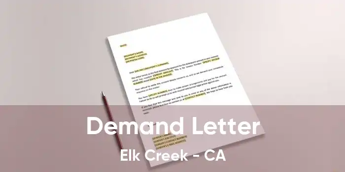 Demand Letter Elk Creek - CA