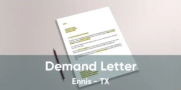 Demand Letter Ennis - TX