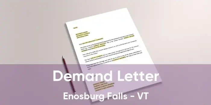 Demand Letter Enosburg Falls - VT