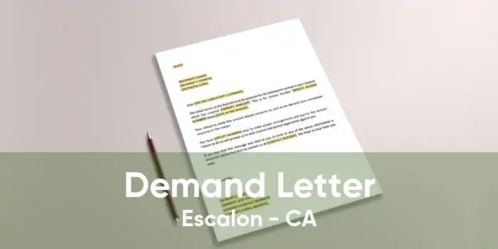 Demand Letter Escalon - CA