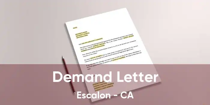 Demand Letter Escalon - CA