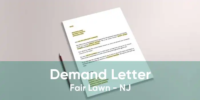 Demand Letter Fair Lawn - NJ