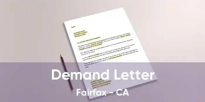 Demand Letter Fairfax - CA