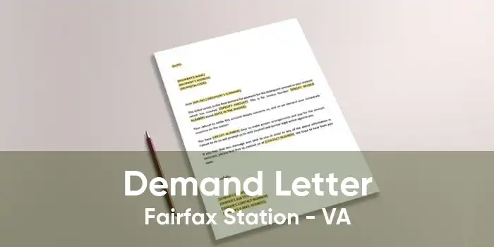 Demand Letter Fairfax Station - VA
