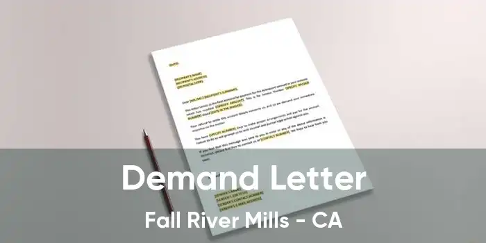 Demand Letter Fall River Mills - CA