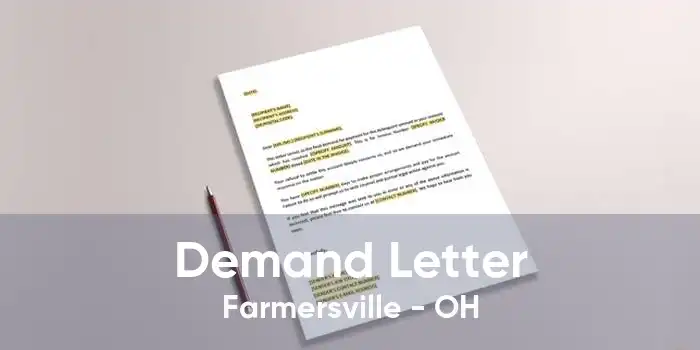 Demand Letter Farmersville - OH