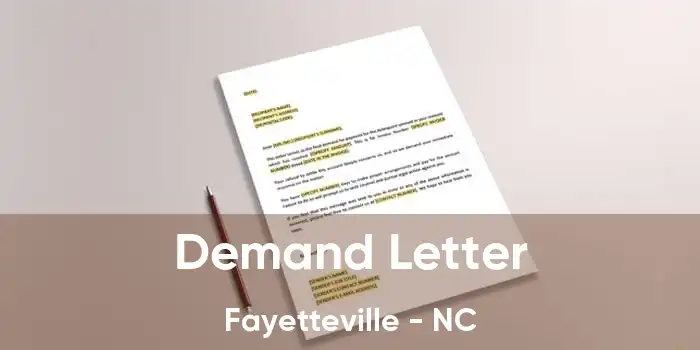 Demand Letter Fayetteville - NC