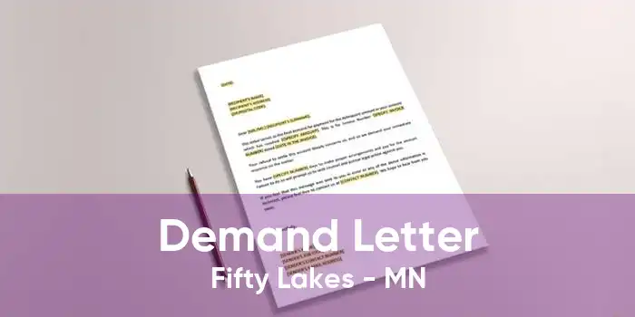 Demand Letter Fifty Lakes - MN