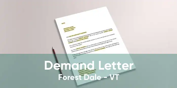Demand Letter Forest Dale - VT