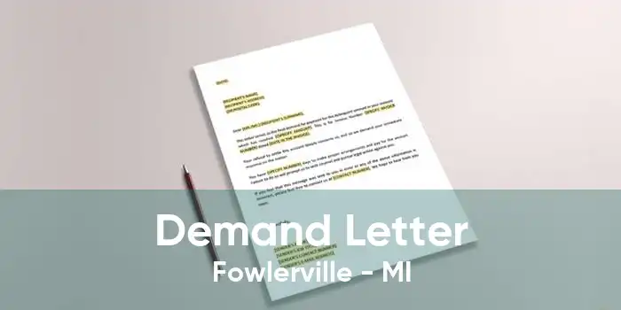 Demand Letter Fowlerville - MI