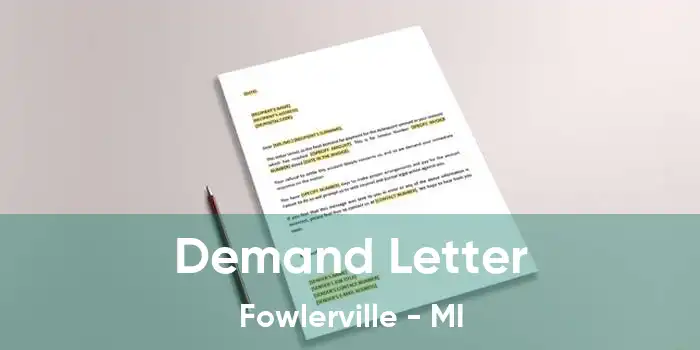 Demand Letter Fowlerville - MI