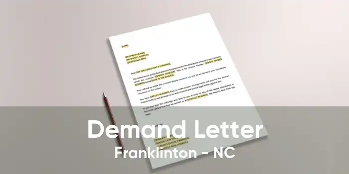 Demand Letter Franklinton - NC