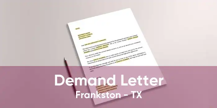 Demand Letter Frankston - TX