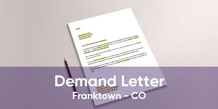 Demand Letter Franktown - CO
