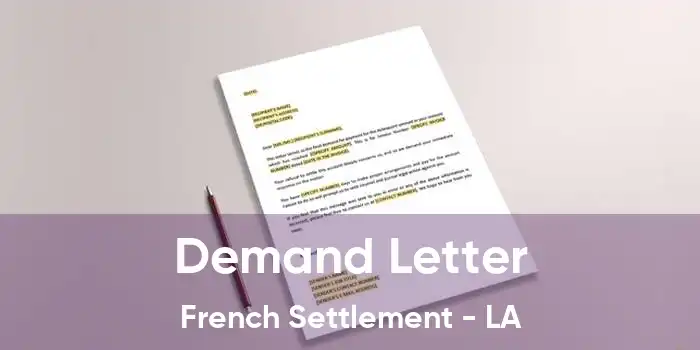  Demand Letter French Settlement - LA
