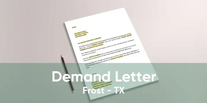Demand Letter Frost - TX