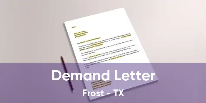 Demand Letter Frost - TX