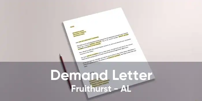 Demand Letter Fruithurst - AL
