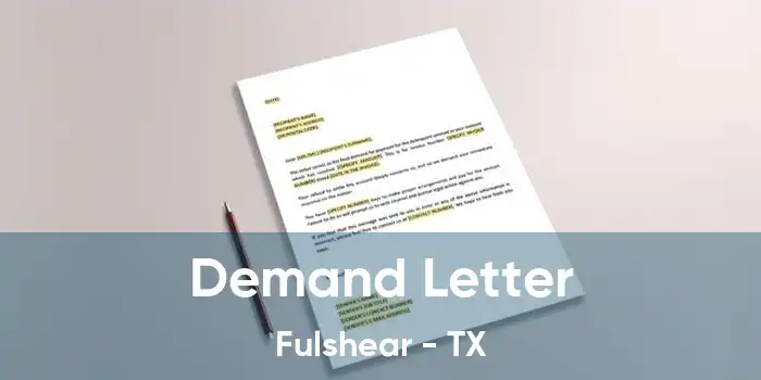 Demand Letter Fulshear - TX