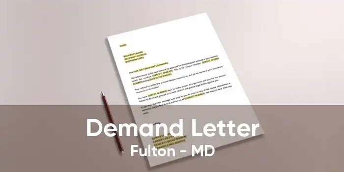 Demand Letter Fulton - MD
