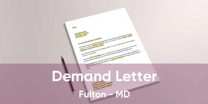  Demand Letter Fulton - MD