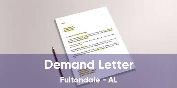 Demand Letter Fultondale - AL