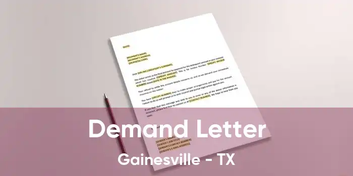 Demand Letter Gainesville - TX