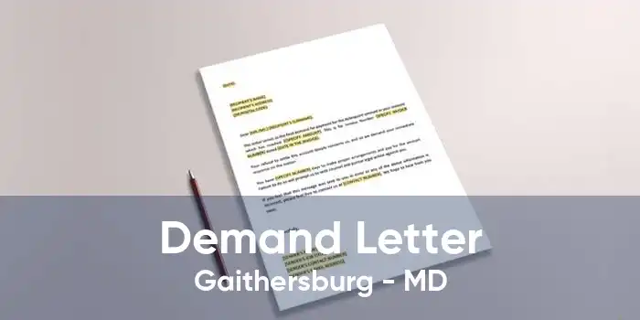 Demand Letter Gaithersburg - MD