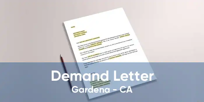 Demand Letter Gardena - CA