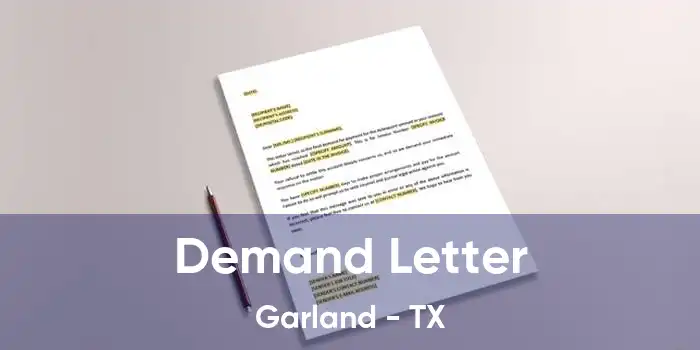 Demand Letter Garland - TX