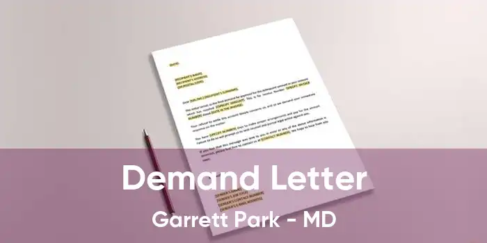 Demand Letter Garrett Park - MD