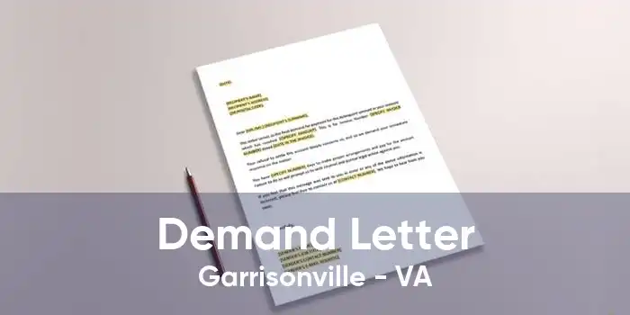 Demand Letter Garrisonville - VA