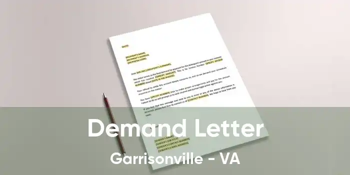 Demand Letter Garrisonville - VA