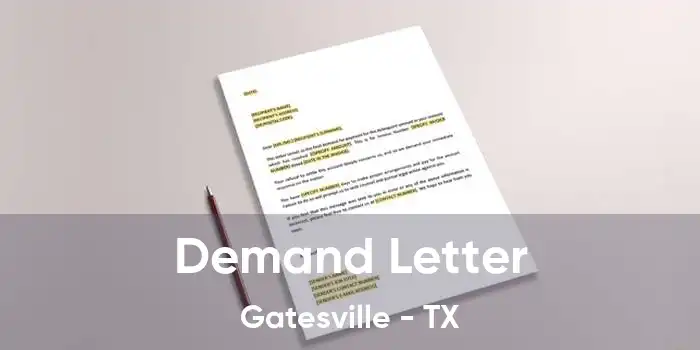 Demand Letter Gatesville - TX